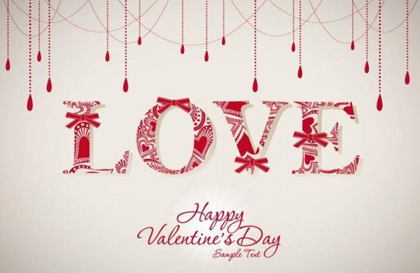 Beautiful Love Design For Valentine's Day Vector