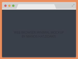 Minimal Flat Web Browser Mockup PSD