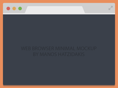 Minimal Flat Web Browser Mockup PSD