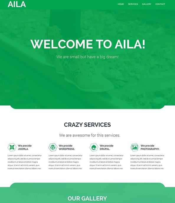 AILA Simple Flat Web Template PSD