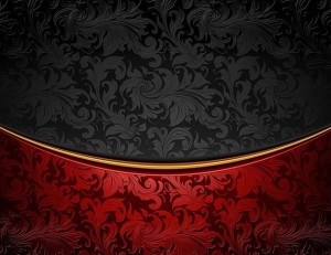 Vintage Red & Black Floral Background Vector
