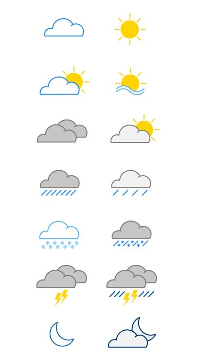 15 Weather Vector Icons