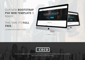 Coco Business Website Theme Template PSD