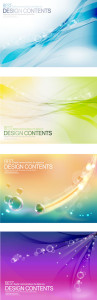 Bright Abstract Bubbles Background Set Vector 01