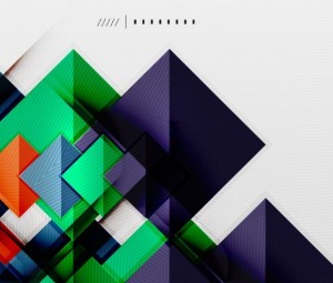 Colorful Rhombus Business Background Vector
