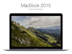MacBook 2015 Mockup PSD