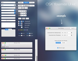 OS X Yosemite UI KIT PSD