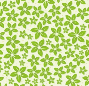 Summer Green Leaves Pattern Vector