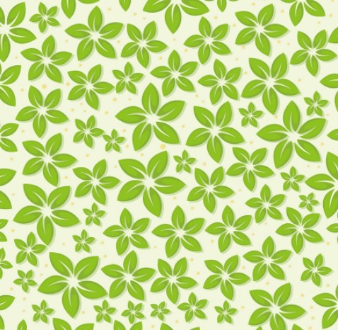 Summer Green Leaves Pattern Vector