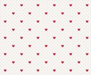 Valentine's Day Hearts & Dots Pattern Vector
