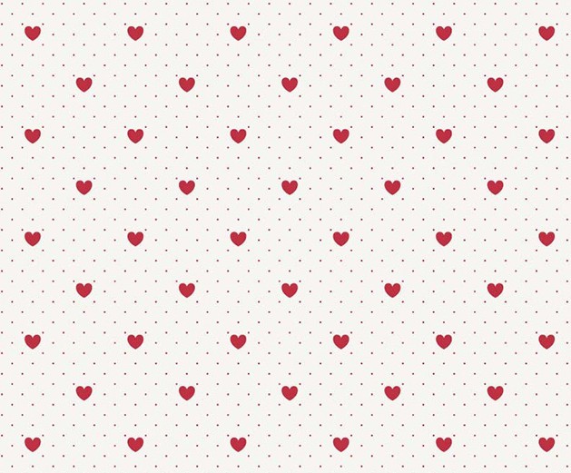 Valentine's Day Hearts & Dots Pattern Vector