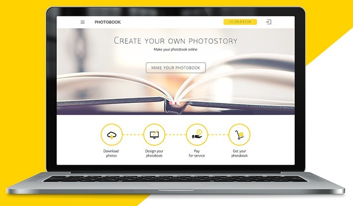 Photobook Landing Page Template PSD