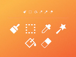 6 Toolbar Icons Vector