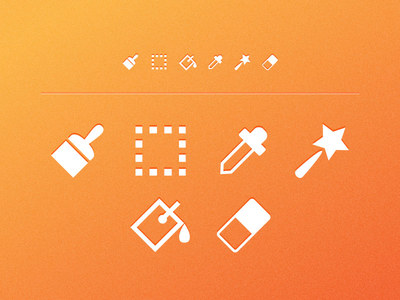6 Toolbar Icons Vector