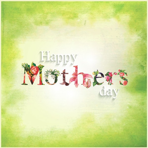 Happy Mothers Day Flower Background Vector