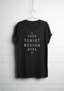 Realistic Hanging T-Shirt Mockup PSD