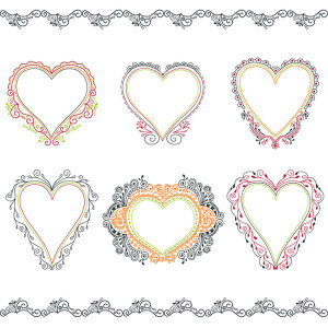 Love Heart Frames & Borders Vector