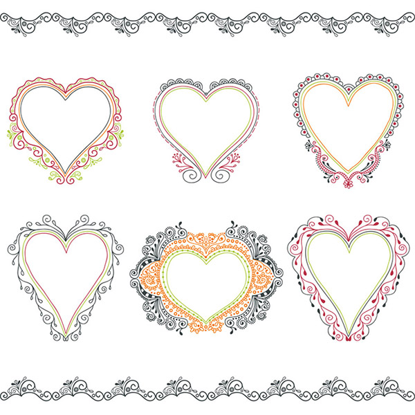 Love Heart Frames & Borders Vector