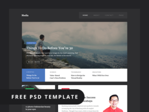 Media PSD Web Template