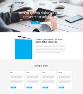 Bookage One Page Website Template (PSD+HTML)