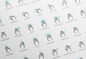 50 Gesture Icons Vector