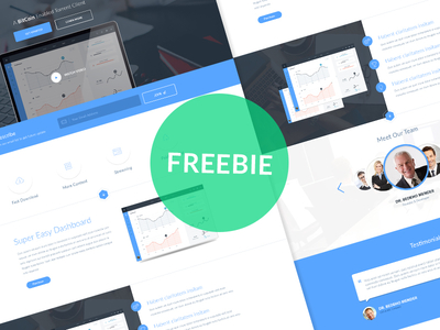 WOWStream Flat Landing Page UI Design