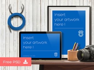 New Macbook 12 Inch Retina Mockup PSD