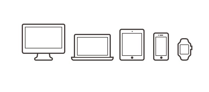 5 Device Icons PSD