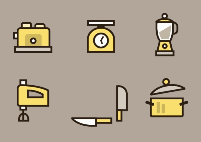 Kitchen Essential Icons Vector