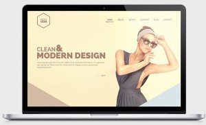 Hexagon - One Page Portfolio Website Template PSD