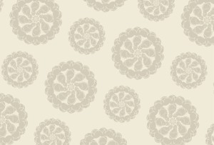 Retro Brown Floral Pattern Vector