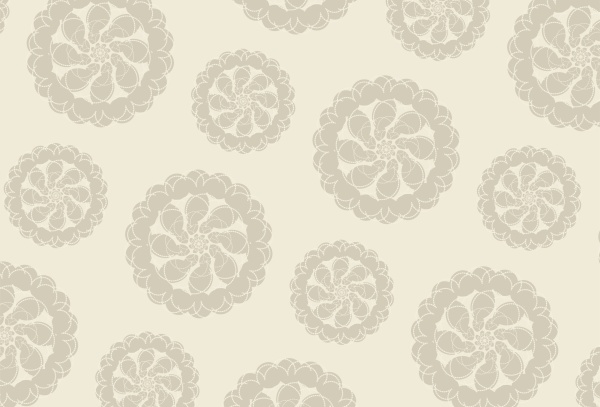 Retro Brown Floral Pattern Vector