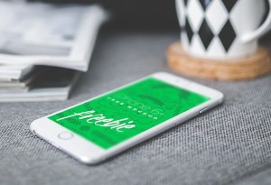 iPhone 6 Plus Mockup with 3 Photo Filters PSD