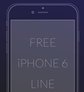 iPhone 6 Wireframe Vector
