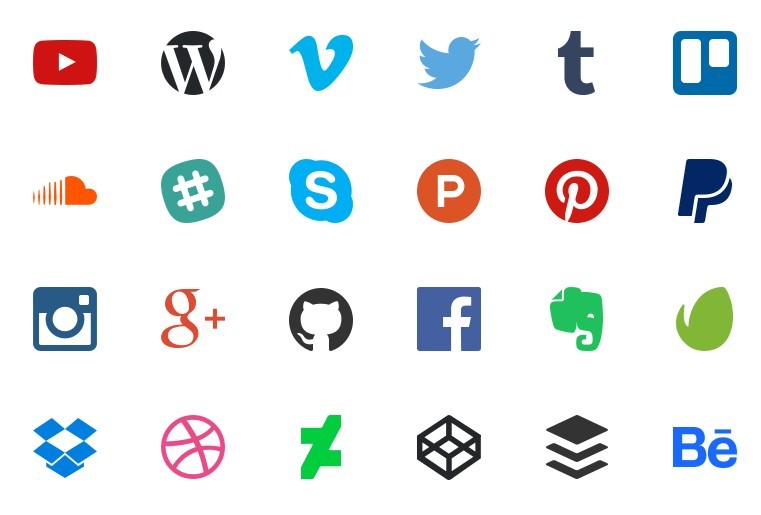40 Social Medias (Vector & SVG)