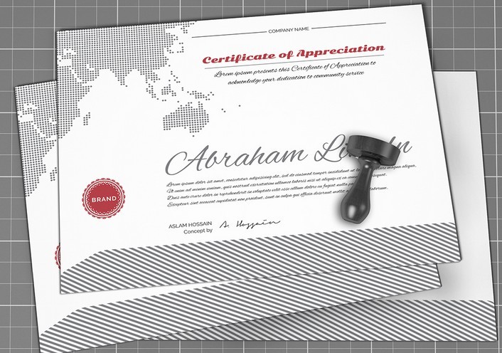 Certificate Mockup PSD