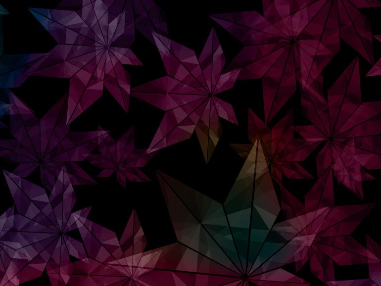 Geometric Maple Leaves Background Vector