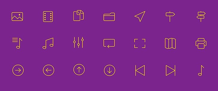 21 Simple Line Icons