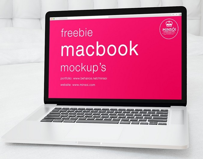 MacBook Mockups On Office Desk PSD