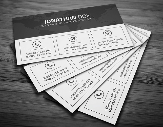 Clean Corporate Business Card Template PSD