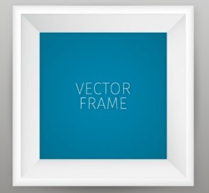 Vector White Photo Frame Template