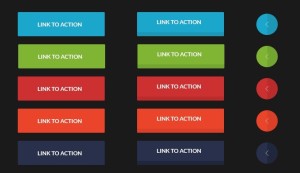 Colorful Flat Buttons UI Kit