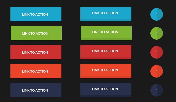 Colorful Flat Buttons UI Kit