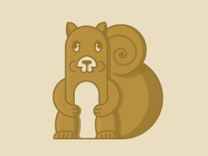 Flat Squirrel Vector
