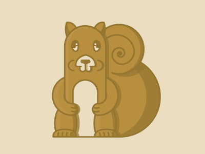 Flat Squirrel Vector
