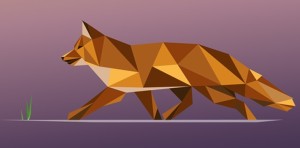 Polygon Mystery Fox Vector