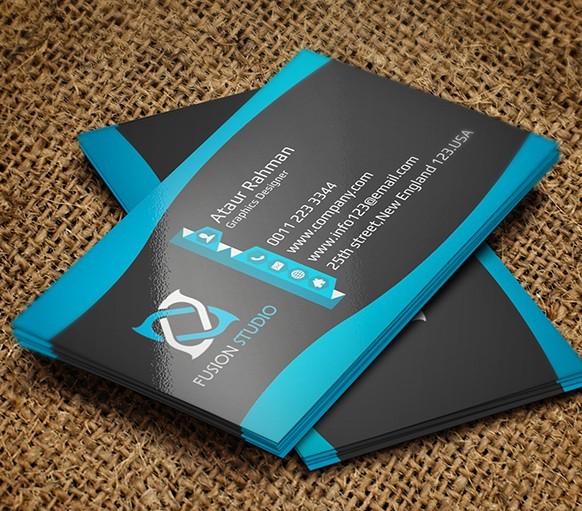 Slick Creative Business Card Mockup PSD