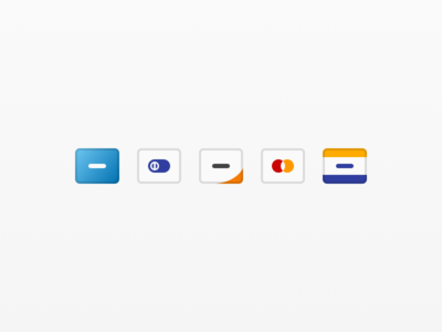 5 Minimal Credit Card Icons For Sketch