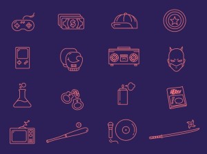 16 Random Line Icons Vector