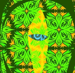 Floral Mystery Eye Vector